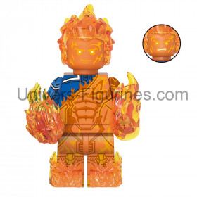 Figurine Briques Torche Humaine - Effets Flammes Translucides