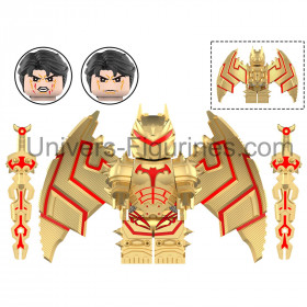 Batman Hellbat – Figurine en briques armure dorée