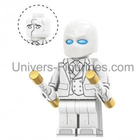Figurine de collection — Moon Knight blanc compatible briques