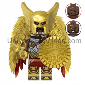 Figurine Hawkman doré – Héros de la Ligue de Justice compatible briques