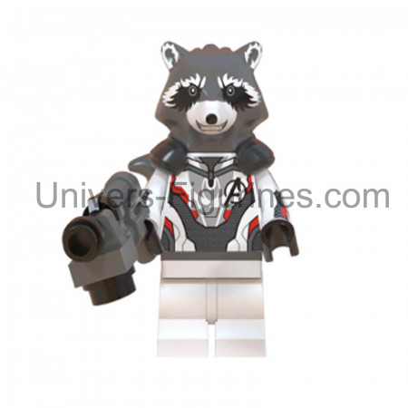 Ajoutez Rocket à votre collection Marvel. Figurine détaillée avec arme, parfaite pour les fans des Gardiens de la Galaxie.