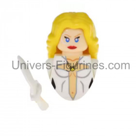 Découvrez Dagger, la super-héroïne lumineuse de Marvel. Figurine détaillée avec costume blanc et effets lumineux. Idéale pour le