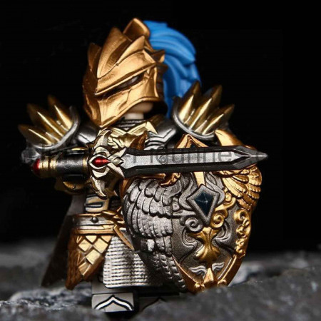 Figurine Lancelot – Chevalier bleu et or