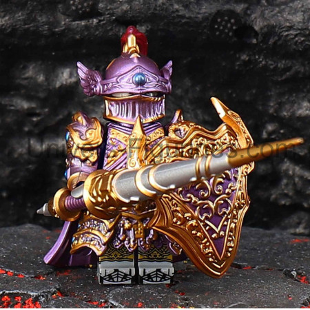 Figurine Lancelot – Chevalier violet et or