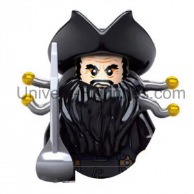 Figurine Barbe Noire – Pirates des Caraïbes – Compatible briques
