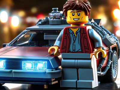 Les figurines Retour vers le futur : Marty, Doc & la DeLorean
